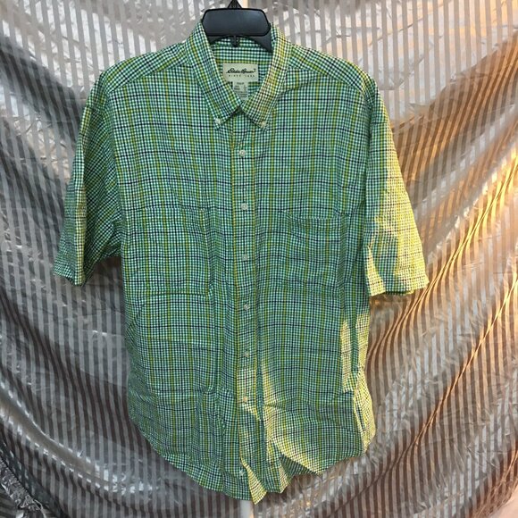 Eddie Bauer Men's Plaid Short Sleeve Button Down Shirt - Picture 1 of 5